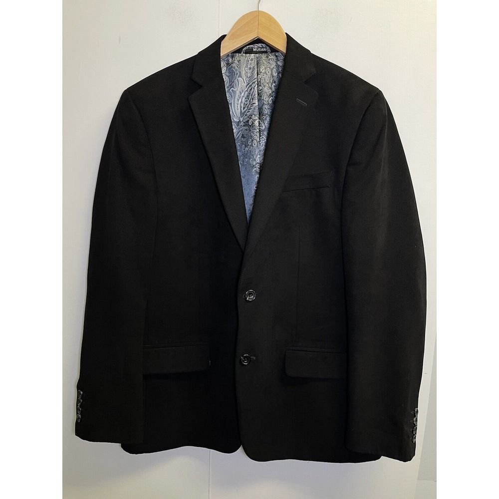 MURANO Black Textured Jacket Blazer Men's Size Large Sport Coat‎ Jacket